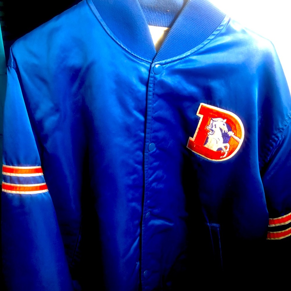 Vintage 1980s Starter Jacket - Denver Broncos Mens Size L